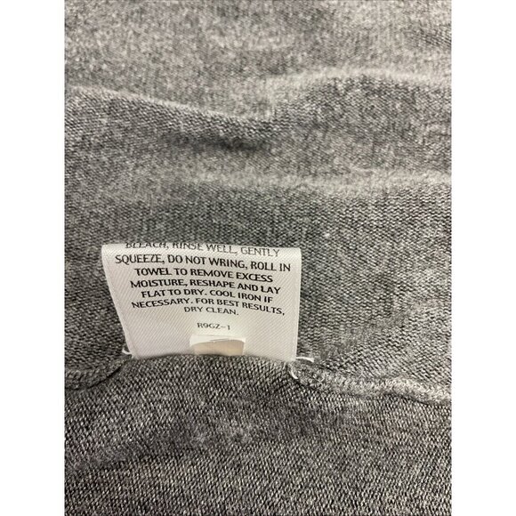 Eileen Fisher Duster open waterfall Cardigan Long pleated back‎ Gray - Picture 8 of 9